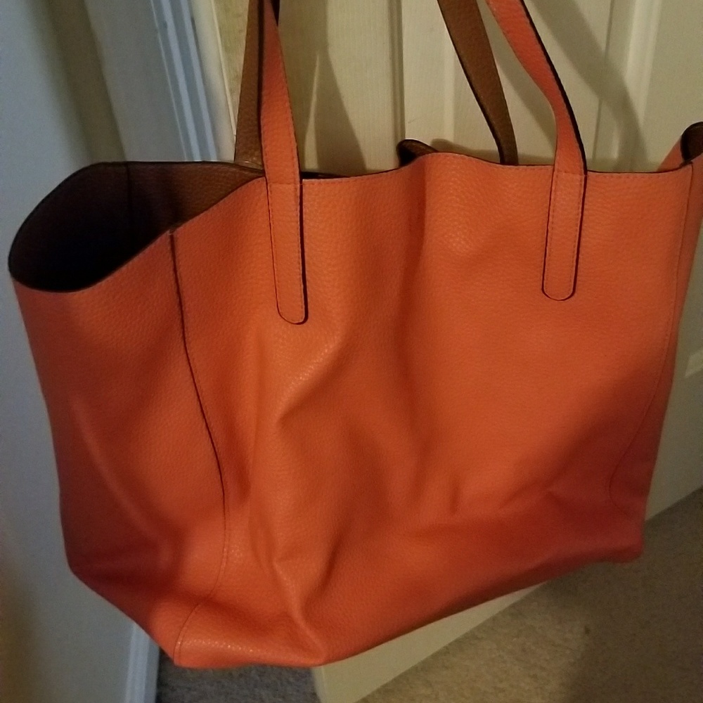 Large Orange Tote Bag